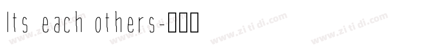 Its each others字体转换
